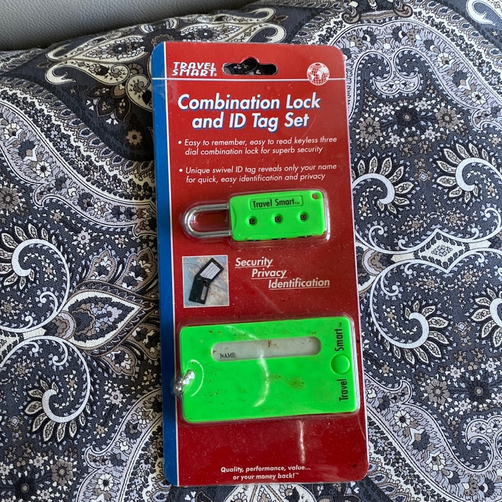 Combo lock and id tag set